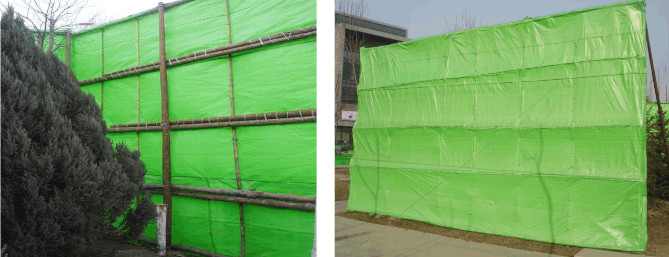 石家庄编织布印花防寒布生产厂家-2米单膜绿布
